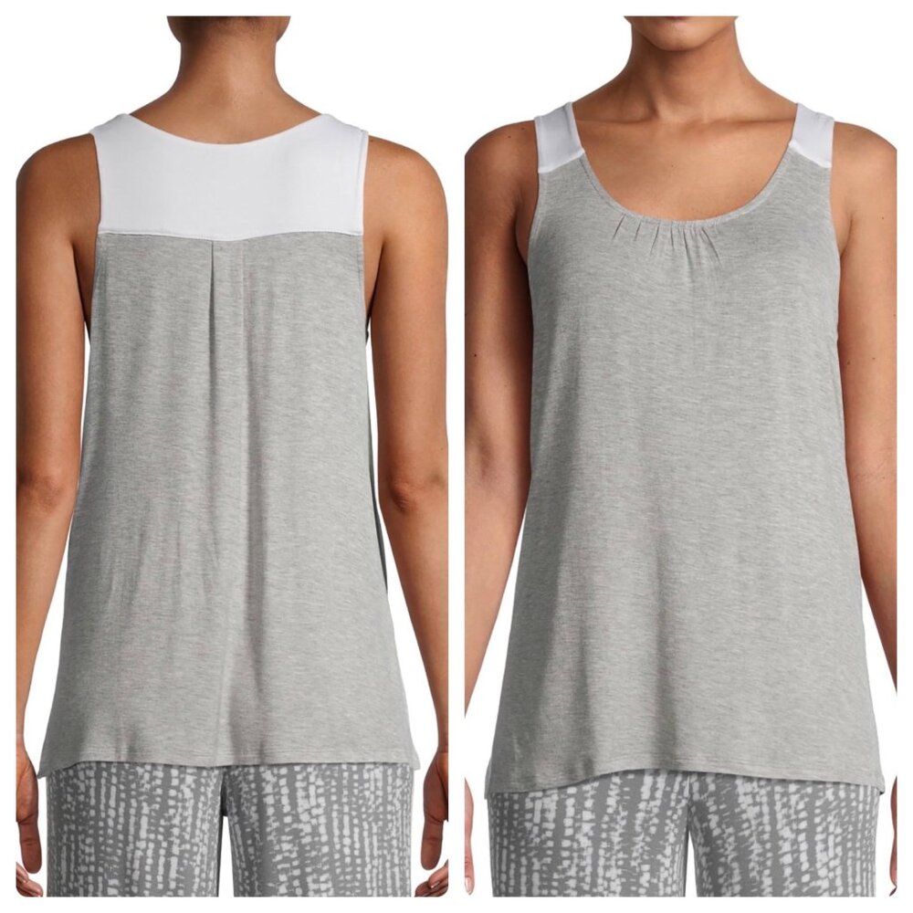 NWT Secret Treasures Super Soft Sleeveless Grey Sleepshirt Tank Top Women Medium